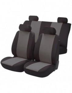 SET COPRISEDILI UNIVERSALI GRIGIO/NERO IN POLIESTERE