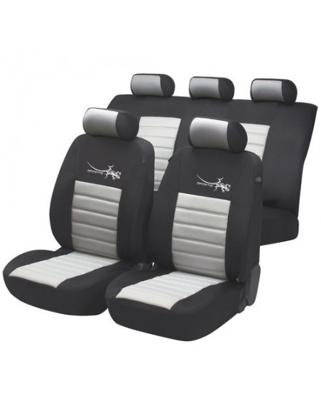 SET COPRISEDILI UNIVERSALI POLIESTERE SPORT GRIGIO ANTERIORE E P