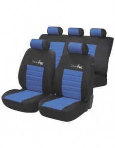 SET COPRISEDILI UNIVERSALI POLIESTERE SPORT BLU ANTERIORE...