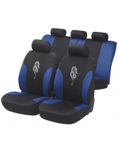 SET COPRISEDILI UNIVERSALI POLIESTERE DRAGON BLU...