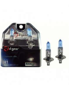 COPPIA LAMPADINE EFFETTO XENON H1 +70% 4300K HYPER WHITE