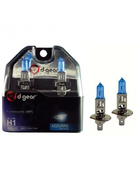 COPPIA LAMPADINE EFFETTO XENON H1 +85% 4800K EXTREME BLUE