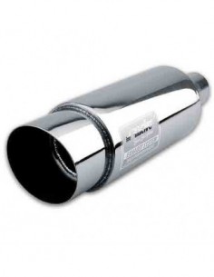 TERMINALE SCARICO CROMATO IN ACCIAIO INOX UNIVERSALE 90mm...