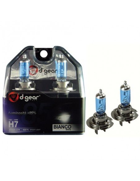 COPPIA LAMPADINE EFFETTO XENON H7 +85% 4600K EXTREME WHITE