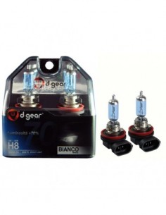COPPIA LAMPADINE EFFETTO XENON H8 +70% 4300K HYPER WHITE