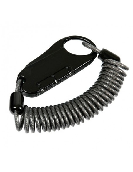 LUCCHETTO ANTIFURTO 150cm CON CAVO A SPIRALE E COMBINAZIONE