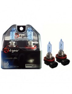COPPIA LAMPADINE EFFETTO XENON H9 +70% 4300K HYPER WHITE
