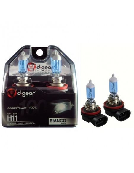 COPPIA LAMPADINE EFFETTO XENON H11 +100% 5000K XP MIRROR WHITE