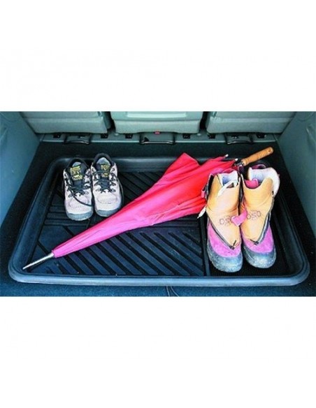 VASCA PORTABAGAGLI BAGAGLIAIO TRUNK-TRAY IN GOMMA NERO 76X52CM