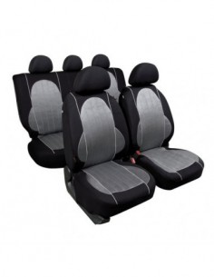 SET COPRISEDILI UNIVERSALI NERO/GRIGIO "ALYSSA" IN...