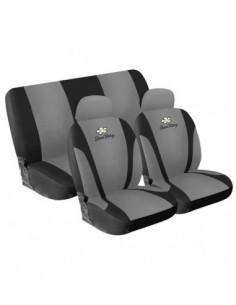 SET COPRISEDILI UNIVERSALI DESY NERO/GRIGIO ANTERIORE E...