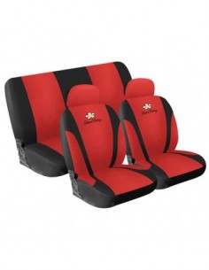 SET COPRISEDILI UNIVERSALI DESY NERO/ROSSO ANTERIORE E...