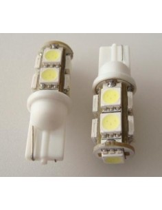 COPPIA LAMPADINE LUCE POSIZIONE BIANCO 9 LED T10 W5W