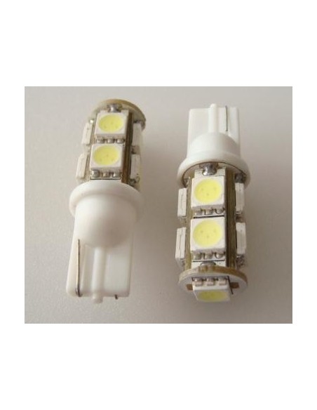 COPPIA LAMPADINE LUCE POSIZIONE BIANCO 9 LED T10 W5W