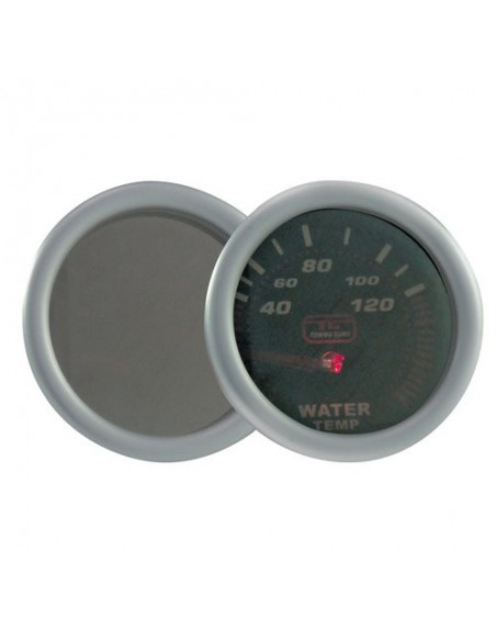 MANOMETRO TEMP. ACQUA SPECCHIO SFONDO NERO ILLUMINAZIONE BIANCA