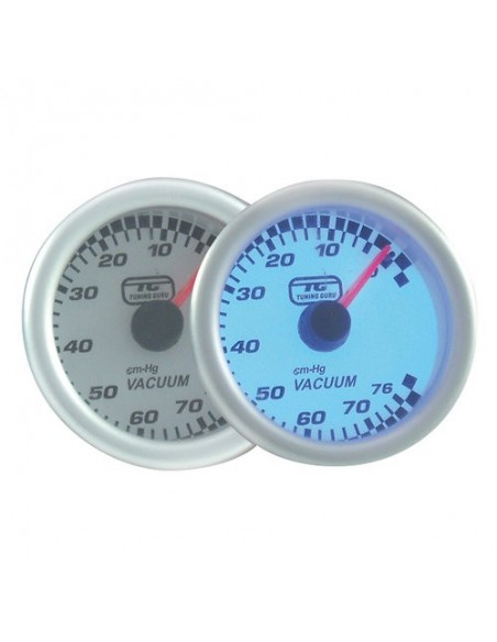 VACUOMETRO SFONDO BIANCO ILLUMINAZIONE BLU