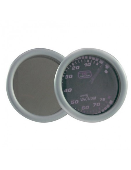 VACUOMETRO SPECCHIO SFONDO NERO ILLUMINAZIONE BIANCA