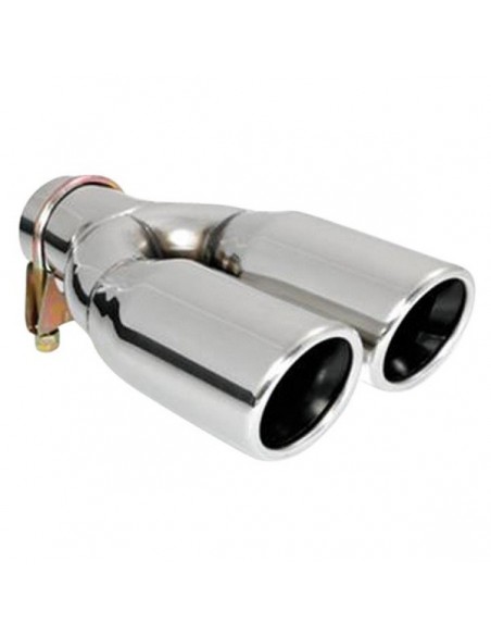 TERMINALE SCARICO CROMATO IN ACCIAIO INOX 222x65mm