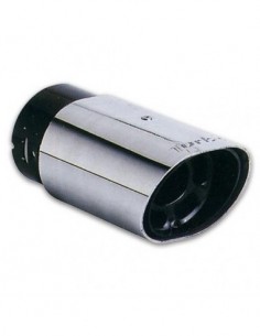 TERMINALE SCARICO CROMATO IN ACCIAIO LUCIDATO INOX OVALE...