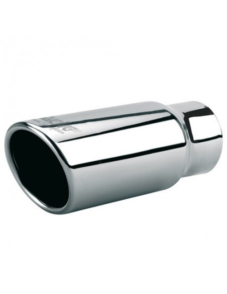 TERMINALE SCARICO CROMATO IN ACCIAIO 76mm TONDO