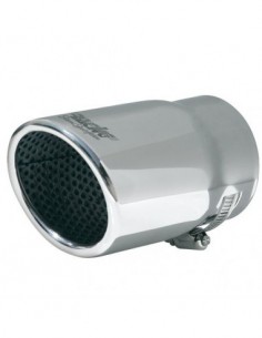 TERMINALE SCARICO CROMATO IN ACCIAIO 80mm