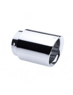 TERMINALE SCARICO CROMATO IN TITA LOOK 90mm MINI CUT