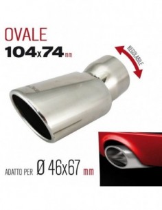 TERMINALE SCARICO CROMATO IN TITAN LOOK 90mm MINI CLASSIC