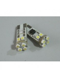 COPPIA LAMPADINE PER LUCI POSIZIONE 8 LED ROSSI T10 W5W...