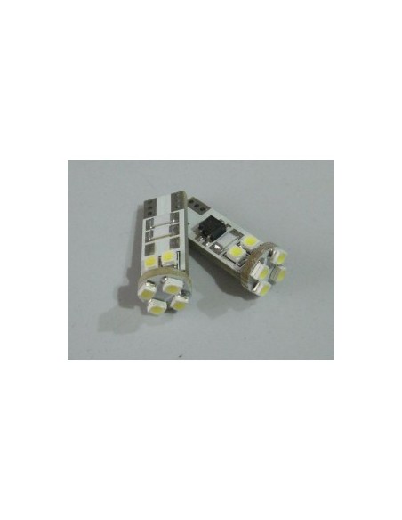 COPPIA LAMPADINE PER LUCI POSIZIONE 8 LED ROSSI T10 W5W CANBUS