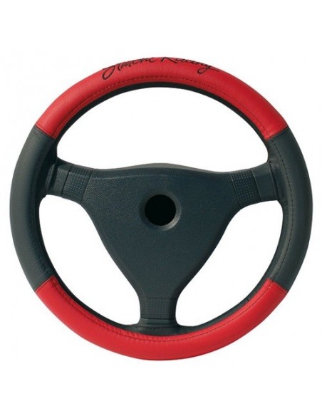 COPRIVOLANTE UNIVERSALE AUTO ECOPELLE SIMONI RACING ROSSO/NERO