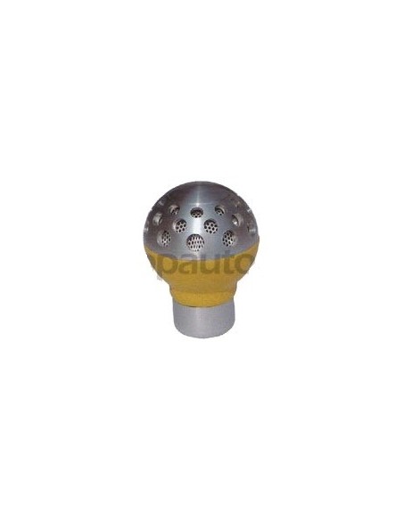 POMELLO CAMBIO PER RETROMARCIA CLASSICA ALLUMINIO PELLE GIALLA