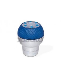 POMELLO CAMBIO PER RETROMARCIA CLASSICA ALLUMINIO PELLE BLU