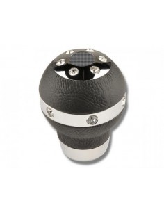 POMELLO CAMBIO PER RETROMARCIA CLASSICA IN PELLE-ALU-STRASS
