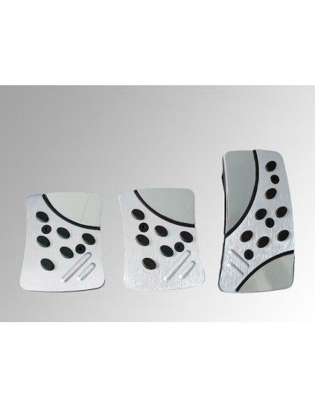 PEDALIERA PEDALI IN ALLUMINIO CON GOMMINI NERI CAMBIO MANUALE