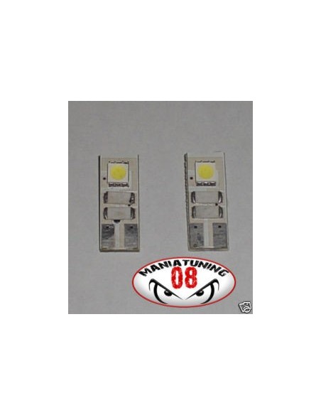 COPPIA LAMPADINE PER LUCI POSIZIONE 2 LED BIANCHI T10 W5W CANBUS