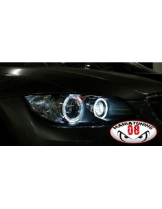 COPPIA LED ANGEL EYES BIANCHI BMW SERIE 3 E90 E91 2005-