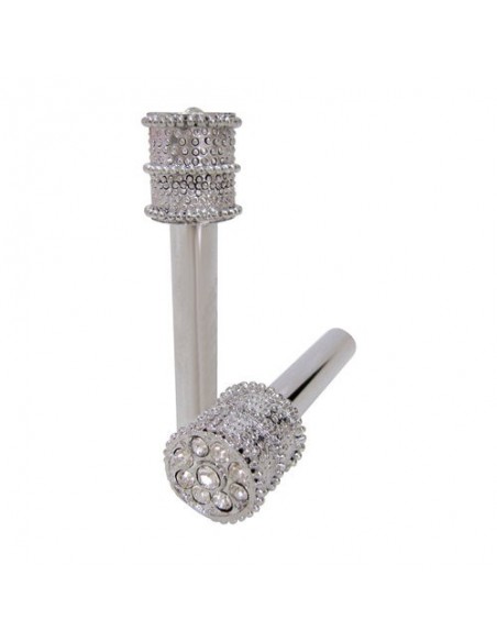 COPPIA CAPPUCCI CHIUSURA PORTIERE DIAMANT CROMATO UNIVERSALE