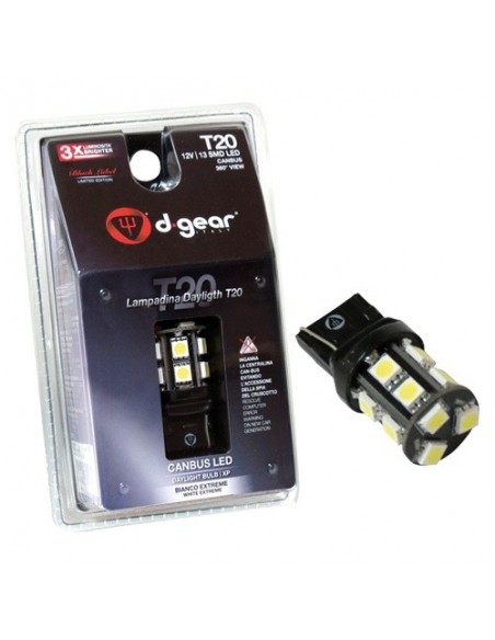 LAMPADINE POSIZIONE - LUCI DIURNE BIANCA T20 W21W 12V 4 CONTATTI