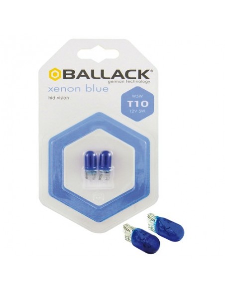 COPPIA LAMPADINE POSIZIONE BLU T10 W5W BALLACK