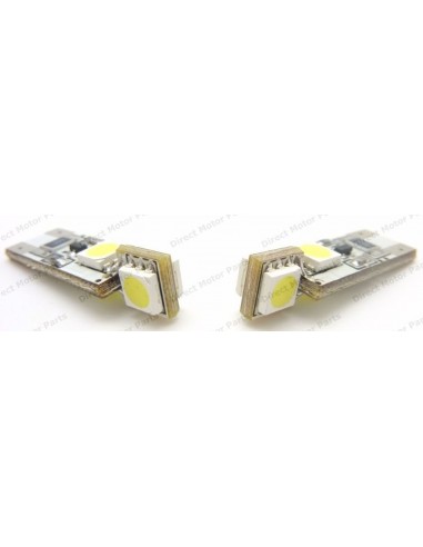 COPPIA LAMPADINE PER LUCI POSIZIONE 4 LED BIANCHI T10 W5W CANBUS