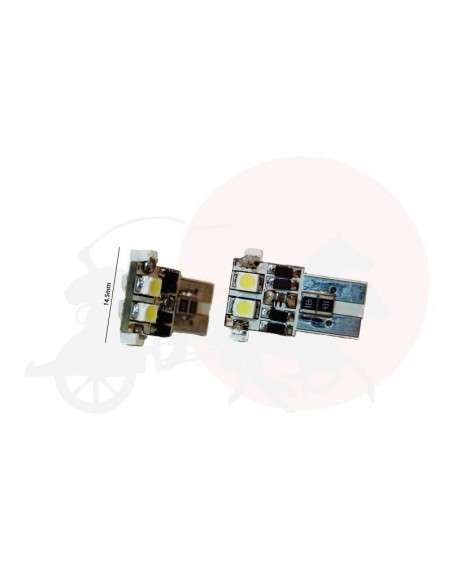 COPPIA LAMPADINE PER LUCI POSIZIONE 6 LED BIANCHI T10 W5W CANBUS