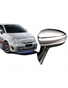 CALOTTE COPRI SPECCHI CROMATE FIAT 500 dal 2007-