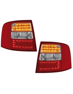 FARI POSTERIORI A LED ROSSI/CROMATI AUDI A6 (4B) AVANT...