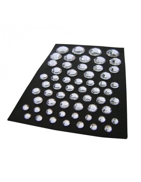 DECORAZIONE ADESIVA 59pz DIAMANT STRASS TRASPARENTE