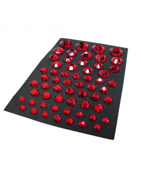 DECORAZIONE ADESIVA 59pz DIAMANT STRASS ROSSO