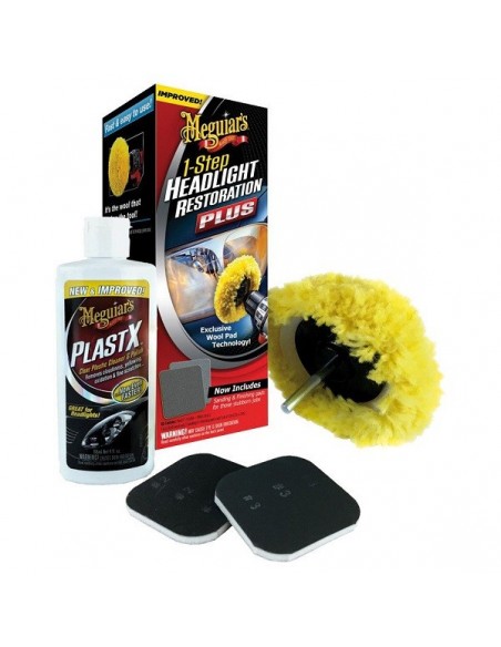 MEGUIARS KIT FANALI HEADLIGHT CLEAR PLASTIC RESTORATION