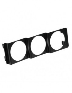 PORTASTRUMENTI 3 FORI  IN ALLUMINIO NERO DIN SIZE 52mm
