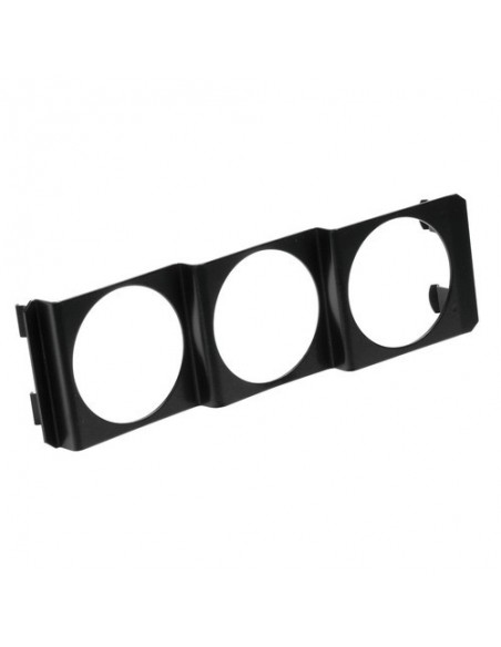 PORTASTRUMENTI 3 FORI  IN ALLUMINIO NERO DIN SIZE 52mm