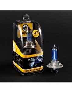 LAMPADINA EFFETTO XENON CHROME BIANCO H7 6000K PIEGA