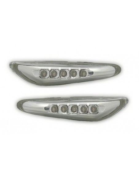 FRECCE LATERALI LED CROMATE BMW E46 E90 E87 E66 E60